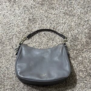Kate Spade Gray Leather Hobo Bag